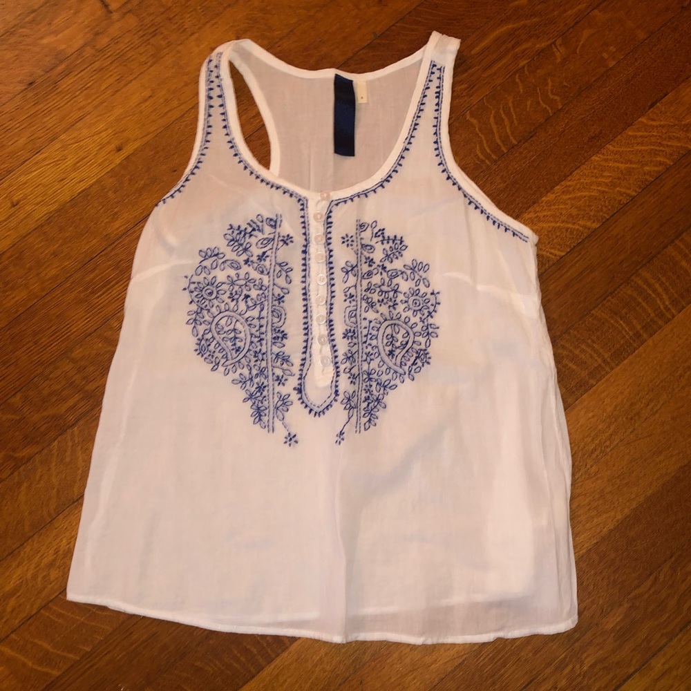 Women’s Blue Rain embroidered top